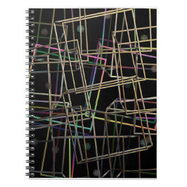 Caderno Espiral Notebook espiral de quadros metálicos fragmentados