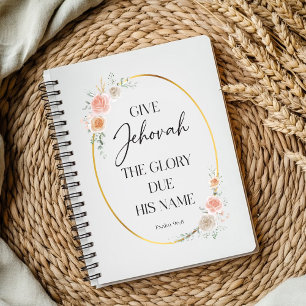 Caderno Espiral Notebook espiral de texto de ano JW