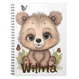 Caderno Espiral Notebook espiral de urso doce personalizado