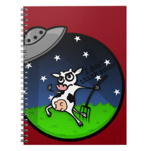 CADERNO ESPIRAL NOTEBOOK ESPIRAL DE VACA DE CARTÃO ENGRAÇADO