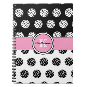 Caderno Espiral Notebook espiral de vôlei monograma