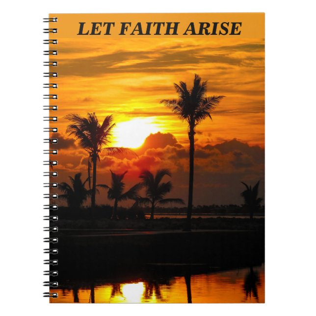 Caderno Espiral Notebook Espiral Deixar Fé Levantar Reflexão (Frente)