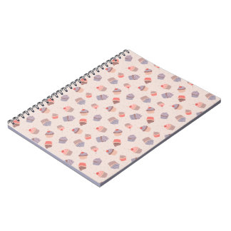 Caderno Espiral Notebook espiral do Cupcake Pastel Confetti