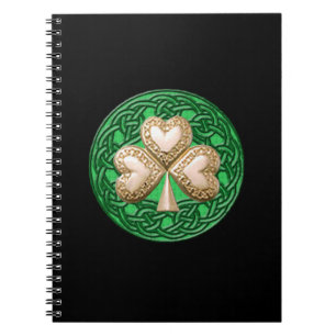Caderno Espiral Notebook espiral Dourado Shamrock