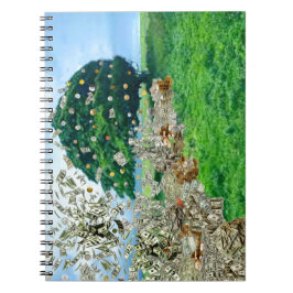 Caderno Espiral Notebook Espiral em Árvore Dinheiro