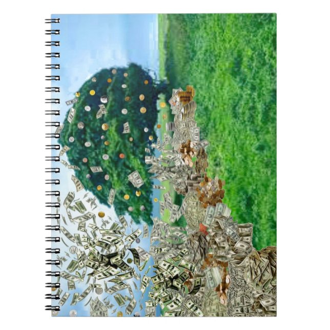 Caderno Espiral Notebook Espiral em Árvore Dinheiro (Frente)