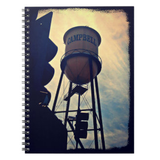 Caderno Espiral Notebook espiral em torre de água Campbell CA