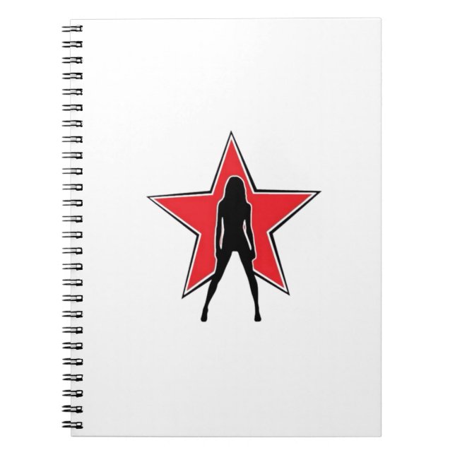 Caderno Espiral Notebook Espiral Estrela Mulher (Frente)