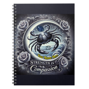 Caderno Espiral Notebook espiral "Força na compaixão" do cancer