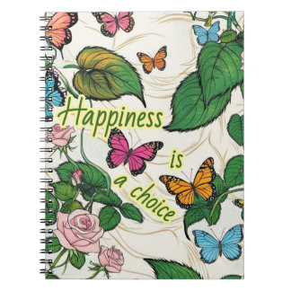 Caderno Espiral Notebook espiral fotográfico com borboletas