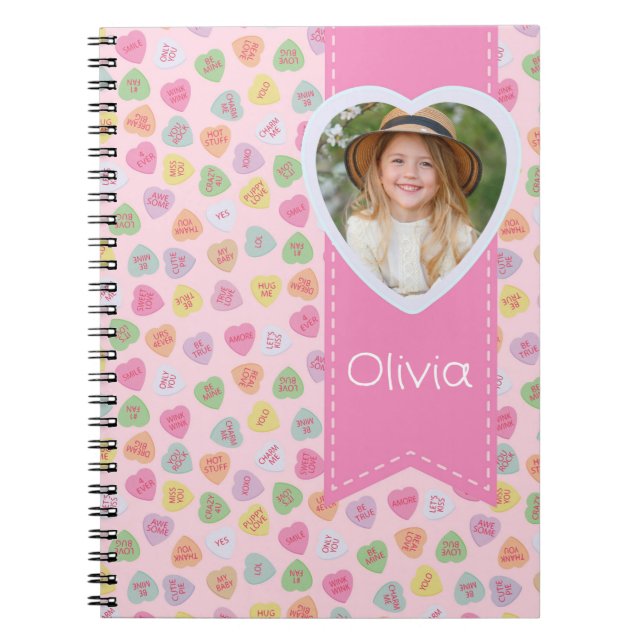 Caderno Espiral Notebook espiral fotográfico cor-de-rosa (Frente)