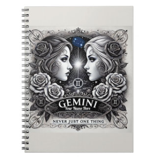 Caderno Espiral Notebook espiral Gemini "Nunca Só Uma Coisa"