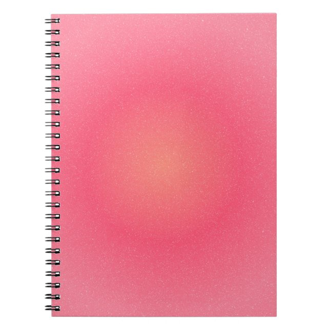 Caderno Espiral Notebook Espiral Gradiente Rosa Elegante (Frente)