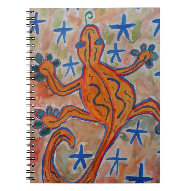 Caderno Espiral Notebook espiral Laranja Gecko (Frente)