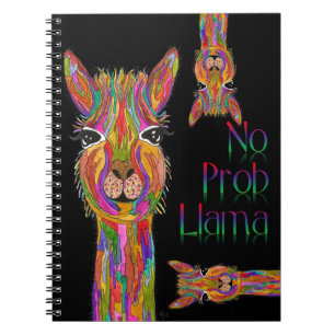 Caderno Espiral Notebook Espiral Llama, bonito, colorido e engraç