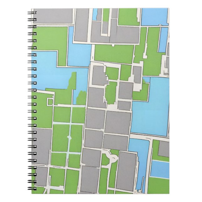 Caderno Espiral Notebook espiral Maps - Azul (Frente)
