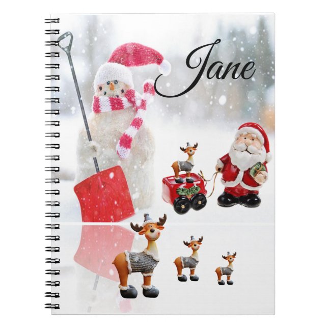 Caderno Espiral Notebook espiral natalino (Frente)