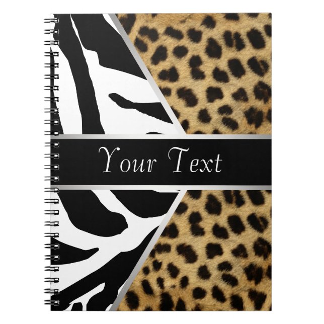 Caderno Espiral Notebook espiral neto-leopardo-zebra (Frente)