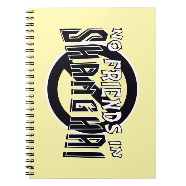 Caderno Espiral Notebook espiral "No Friends in Shanghai" AMARELO (Frente)