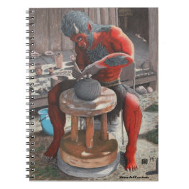Caderno Espiral Notebook espiral Ogre Usando Pottery Wheel Fantasy