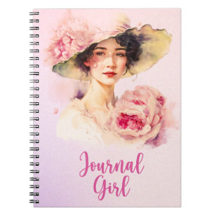 Caderno Espiral Notebook espiral para Diário de pedras - rosa