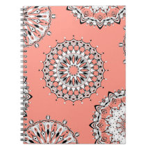 Notebook Espiral Peach Mandala 1