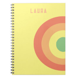 Caderno Espiral notebook espiral personalizado alvo arco-íris rosa