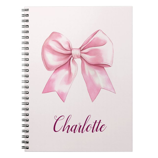 Caderno Espiral Notebook espiral personalizado de Arco rosa elegan (Frente)