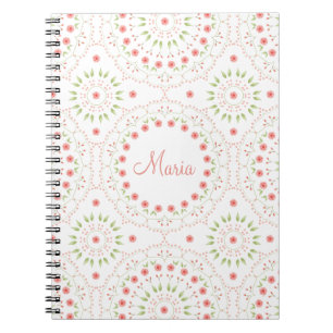 Caderno Espiral Notebook Espiral Personalizado Por Mandala Floral