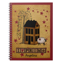 Caderno Espiral Notebook Espiral Personalizado Prim Sheep e Saltbo