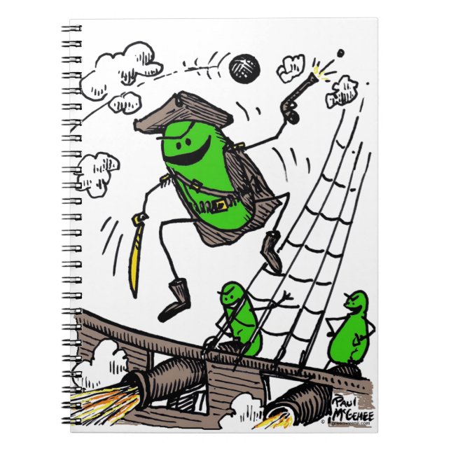 Caderno Espiral Notebook espiral "Piratas" Green Weenii (Frente)