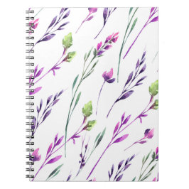 Caderno Espiral Notebook espiral por aquarela Blueberry Stems