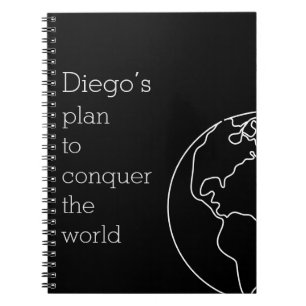 Caderno Espiral Notebook Espiral Preto, Bonito E Bonito, De Piada