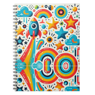 Caderno Espiral Notebook espiral "Rocket Rainbow"