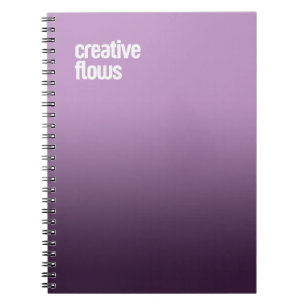 Caderno Espiral Notebook espiral roxo - Diário "Creative flulows"