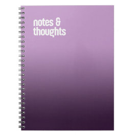 Caderno Espiral Notebook espiral roxo - diário "Notas e Pensamento