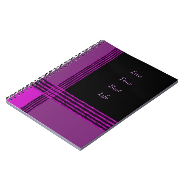 Caderno Espiral Notebook espiral roxo e preto (Left Side)