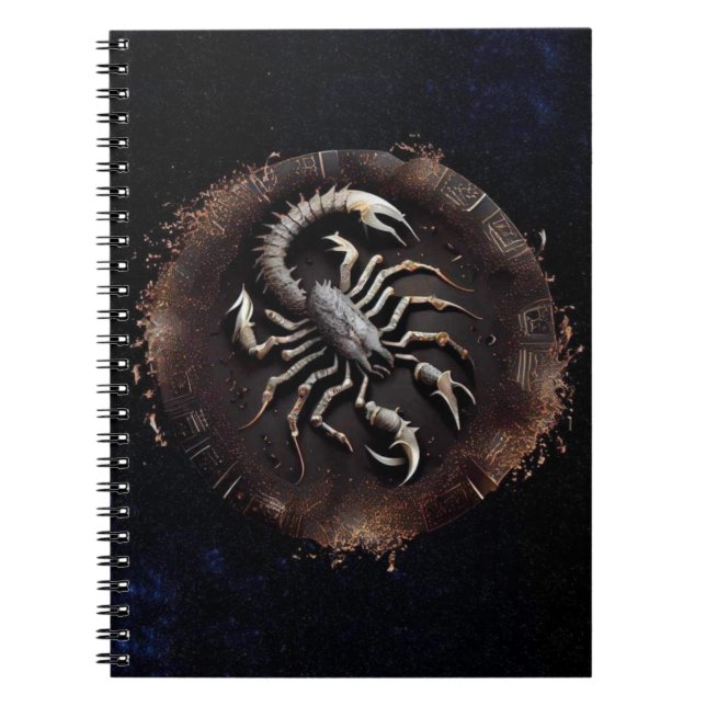 Caderno Espiral Notebook Espiral Scorpio Zodiac (Frente)