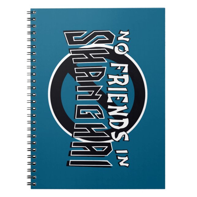 Caderno Espiral Notebook espiral "Sem Amigos em Xangai" AZUL (Frente)