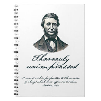 Caderno Espiral Notebook espiral "Thoreauly Não Impressionado"