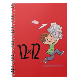 Caderno Espiral Notebook espiral vermelho 12 x 12