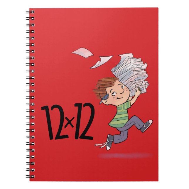 Caderno Espiral Notebook espiral vermelho 12 x 12 (Frente)