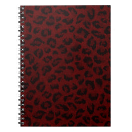Caderno Espiral Notebook espiral vermelho-leopardo