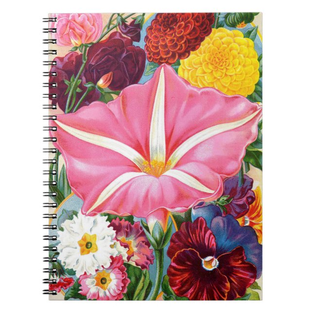 Caderno Espiral Notebook espiral vitoriano de girassol (Frente)