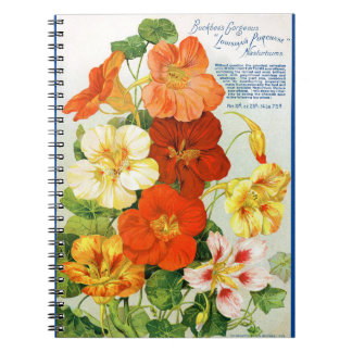 Caderno Espiral Notebook espiral VTG Nasturticária Botânica