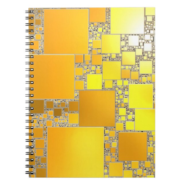 Caderno Espiral Notebook espiralado amarelo e laranja (Frente)