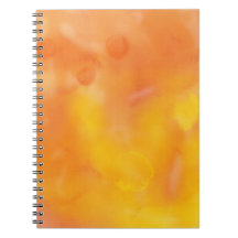 Notebook espiralado cor de água laranja e amarelo