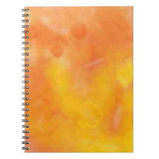 Caderno Espiral Notebook espiralado cor de água laranja e amarelo