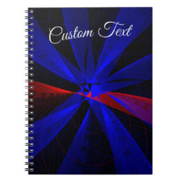 Caderno Espiral Notebook espiritual Abstrato de cor de mirtilo