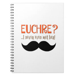 Caderno Espiral Notebook Euchre humorístico